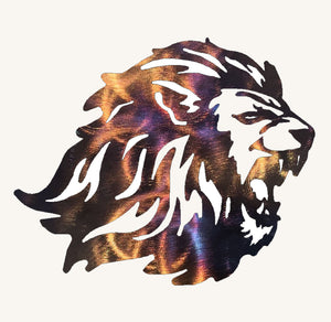 Lion Face Metal Art