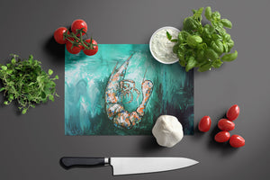 A Touch of Blue Shrimp Glass Cutting Boards – Durable, Decorative Kitchen Art