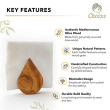 Load image into Gallery viewer, Olive Wood Napkin Holder