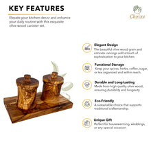 Load image into Gallery viewer, Olive Wood Canister Set