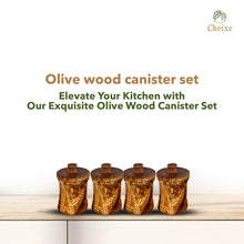 Load image into Gallery viewer, Olive Wood Canister Set
