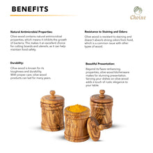 Load image into Gallery viewer, Olive Wood Canister Set