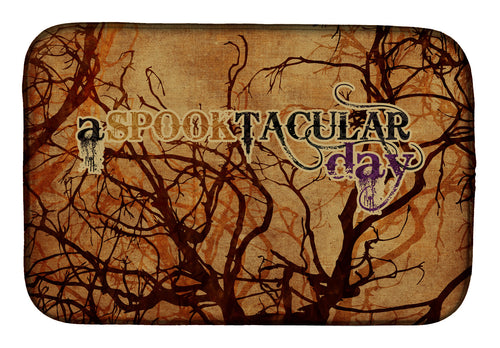 A Spook Tacular Day Halloween Dish Drying Mat – Absorbent, Artistic Kitchen Essentials SB3016DDM