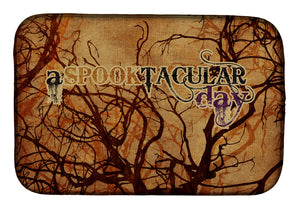A Spook Tacular Day Halloween Dish Drying Mat – Absorbent, Artistic Kitchen Essentials SB3016DDM