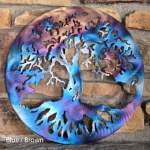Load image into Gallery viewer, Tree of Life / Family Tree Round Metal Art Sculpture