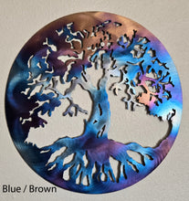 Load image into Gallery viewer, Tree of Life / Family Tree Round Metal Art Sculpture