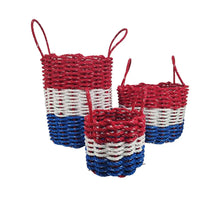 Load image into Gallery viewer, Red White and Blue Lobster Rope Basket