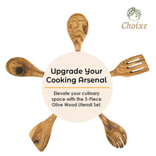 Load image into Gallery viewer, Olive Wood Kitchen Servers Set -5 pcs