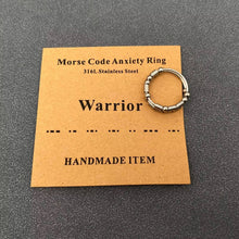 Load image into Gallery viewer, Multi-style Morse Code Stainless Steel Adjustable Ring