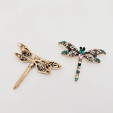 Load image into Gallery viewer, Colorful Rhinestone Dragonfly Brooch