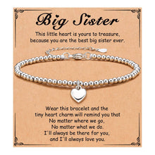 Load image into Gallery viewer, Heart Charm Stainless Steel Bracelet with Blessing Cards