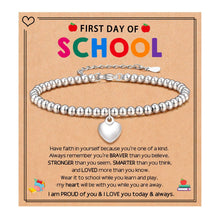 Load image into Gallery viewer, Heart Charm Stainless Steel Bracelet with Blessing Cards