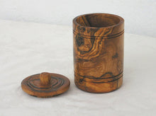Load image into Gallery viewer, Olive Wood Spice Jar Salt Keeper w/Lid