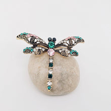 Load image into Gallery viewer, Colorful Rhinestone Dragonfly Brooch