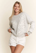 Load image into Gallery viewer, FLORAL EMBROIDERED KNIT SWEATER