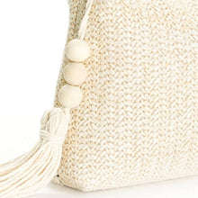 Load image into Gallery viewer, Cosbai - Beige Boho Shoulder Bag With Tassel