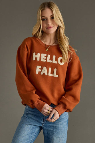 Rust Hello Fall Sweatshirt