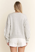 Load image into Gallery viewer, FLORAL EMBROIDERED KNIT SWEATER