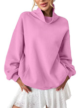 Load image into Gallery viewer, Cowlneck Pullover Sweatshirt Boutique Oversized Casual