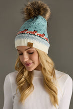 Load image into Gallery viewer, Lt. Blue Fox Pattern Hat