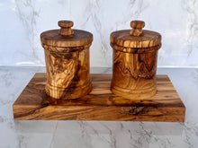 Load image into Gallery viewer, Olive Wood Canister Set