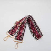 Load image into Gallery viewer, Geometric Diamond Woven Adjustable Canvas Strap