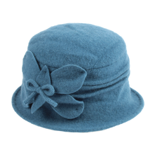 Load image into Gallery viewer, Black Boiled Wool Bucket Hat