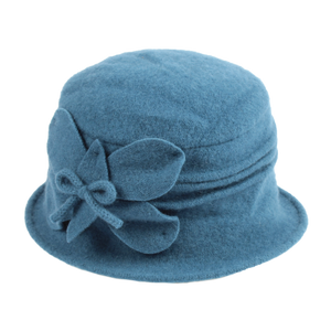 Black Boiled Wool Bucket Hat