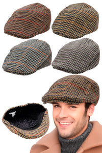 Gun Club Check Wool Viscose Blend Flat Ivy Cap