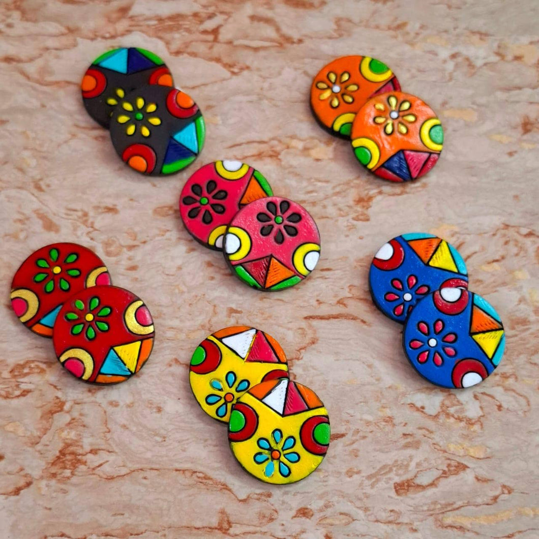 Clay Studded Earrings