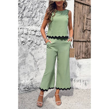 Load image into Gallery viewer, Two Pieces SOLD SEPERATELY Sleeveless Top and Crop Pants with Pockets
