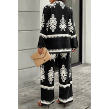Load image into Gallery viewer, Plus Size Print Button Trim Top and Pant - SOLD SEPARATELY