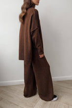 Load image into Gallery viewer, Slouchy loose knit Turtleneck sweater wide leg pant SOLD SEPARATELY