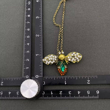 Load image into Gallery viewer, Vintage Look Rhinestone Bee Brooch with Pin Closure