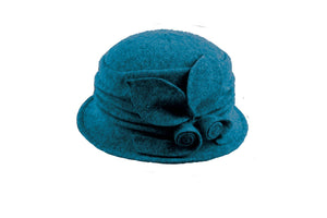 Boiled Wool Ribbed Cloche 7549 Hat Winter