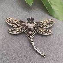 Load image into Gallery viewer, Rhinestone Dragonfly Brooch