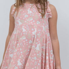 Load image into Gallery viewer, Pink Bunny Floral Emma&#39;s Racerback Dress