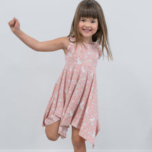 Load image into Gallery viewer, Pink Bunny Floral Emma&#39;s Racerback Dress