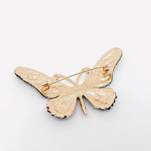 Colorful Rhinestone Enamel Butterfly Brooch
