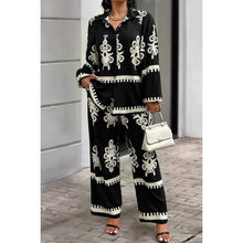 Load image into Gallery viewer, Plus Size Print Button Trim Top and Pant - SOLD SEPARATELY