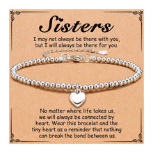 Load image into Gallery viewer, Heart Charm Stainless Steel Bracelet with Blessing Cards