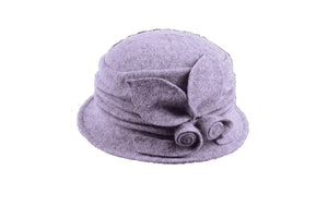 Boiled Wool Ribbed Cloche 7549 Hat Winter