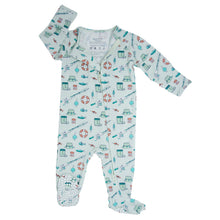 Load image into Gallery viewer, Fishing Poles Baby Zippered Footie