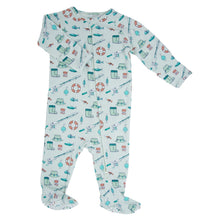 Load image into Gallery viewer, Fishing Poles Baby Zippered Footie