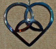 Load image into Gallery viewer, Celtic Heart with Triquetra Metal Art Sculpture