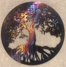 Load image into Gallery viewer, Tree of Life / Family Tree Round Metal Art Sculpture