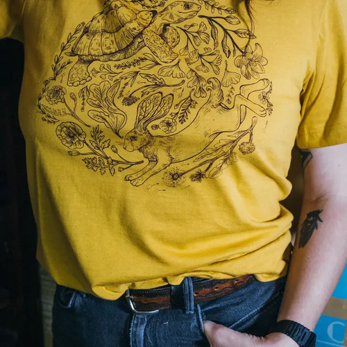 Field Sparrow Studio Tortise/Hare T-Shirt-$28