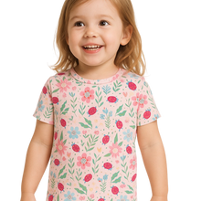 Load image into Gallery viewer, Ladybug Flower Garden Summer Pajama Set