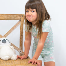 Load image into Gallery viewer, Mint Butterfly Daisy Bamboo Summer Pajama Set