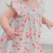 Load image into Gallery viewer, Pretty Pink Floral Ruffle Dress with Bloomer